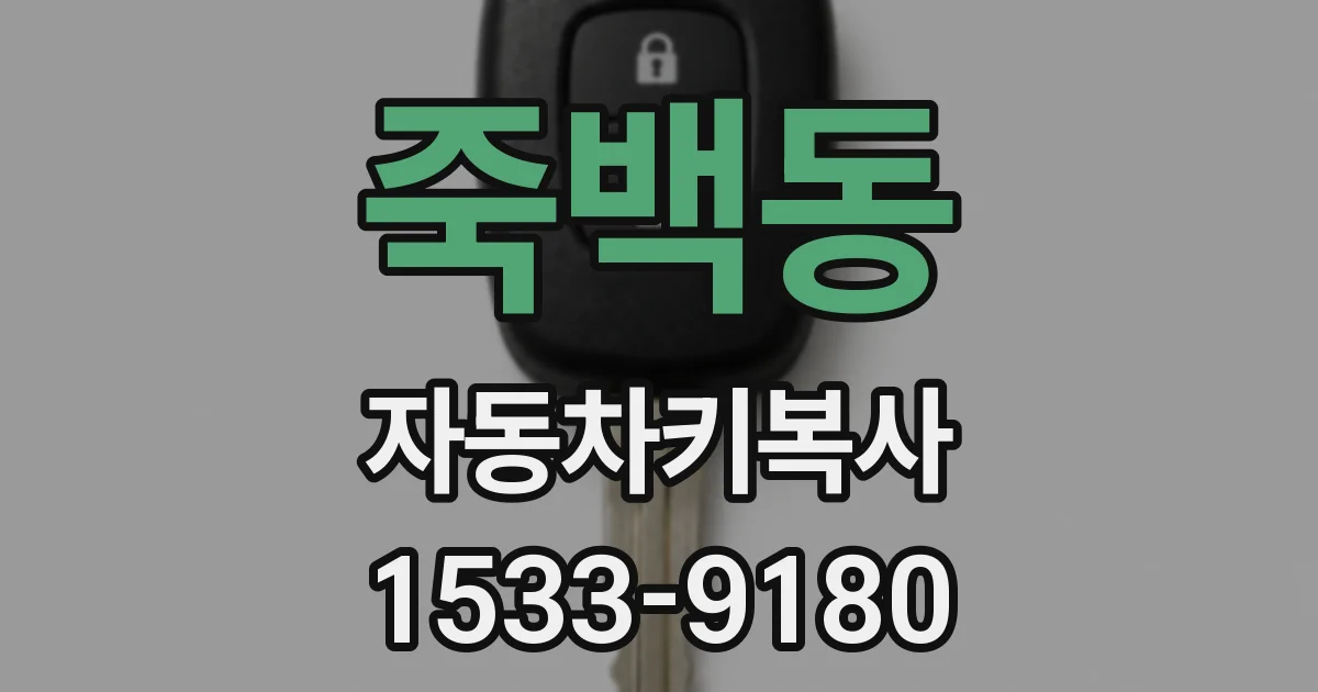 죽백동 자동차키복사