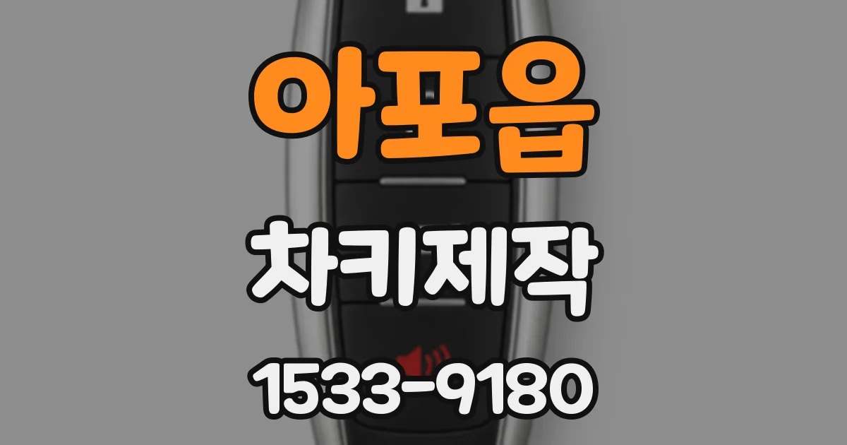 아포읍 차키제작