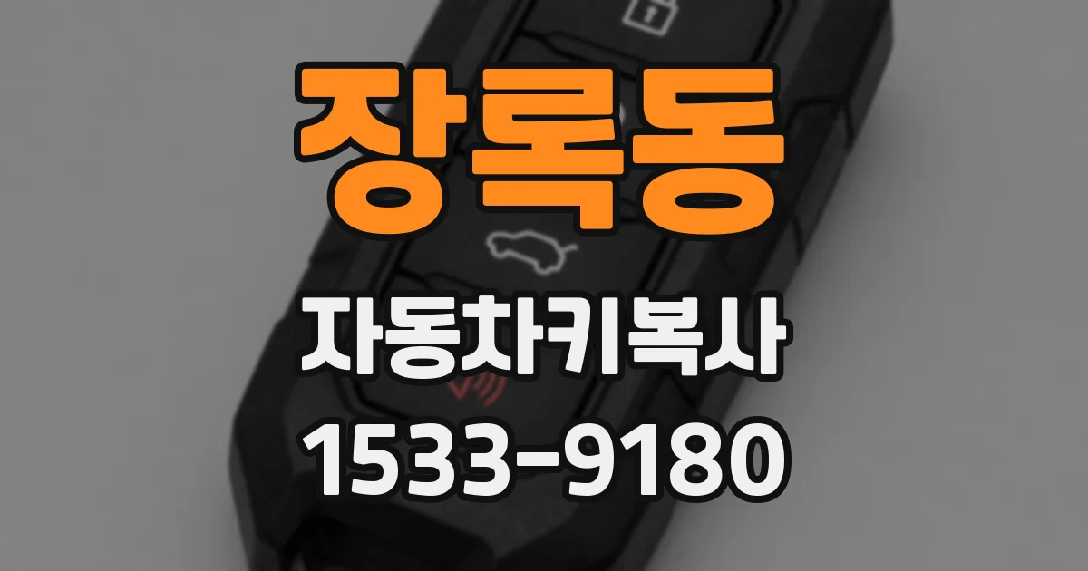 장록동 자동차키복사