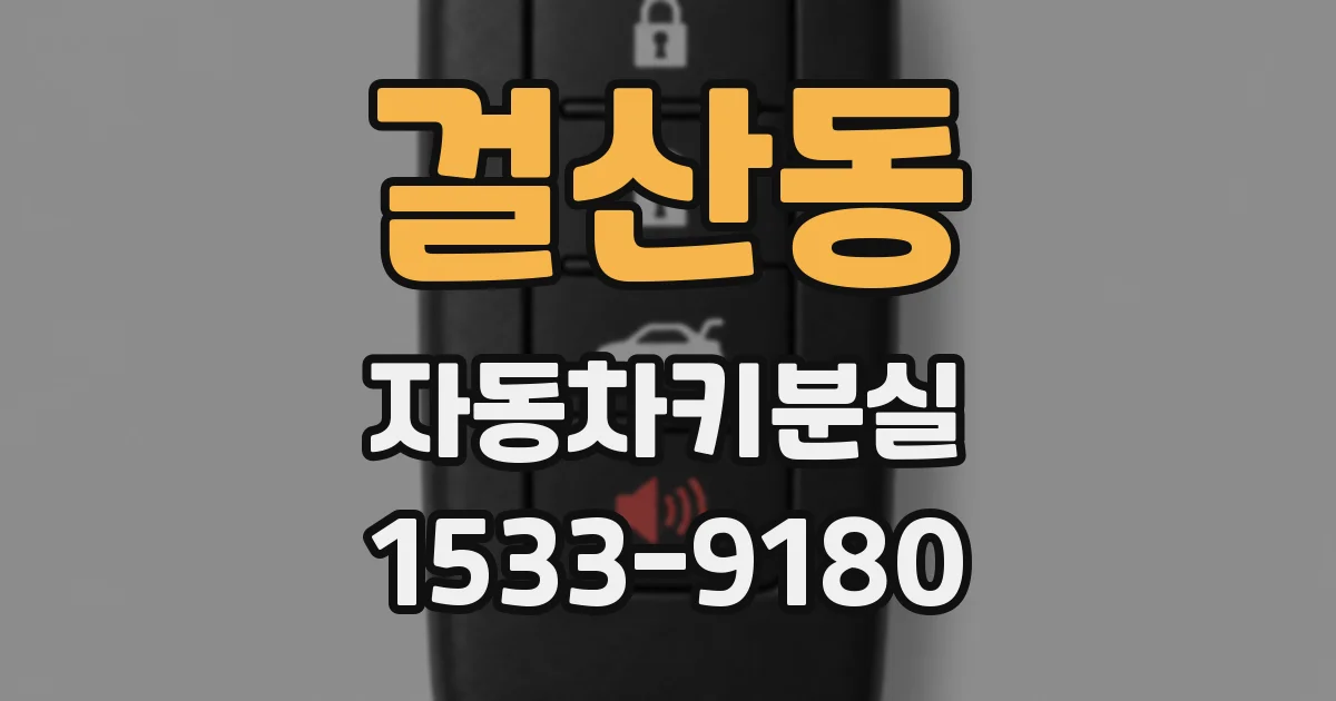 걸산동 자동차키분실