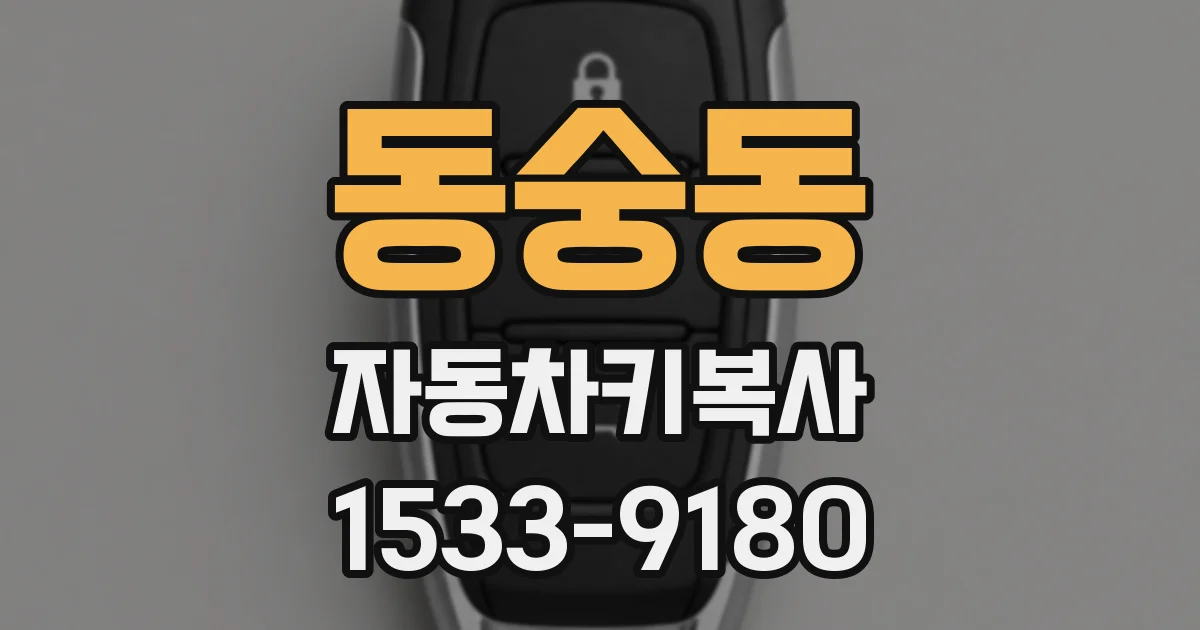 동숭동 자동차키복사