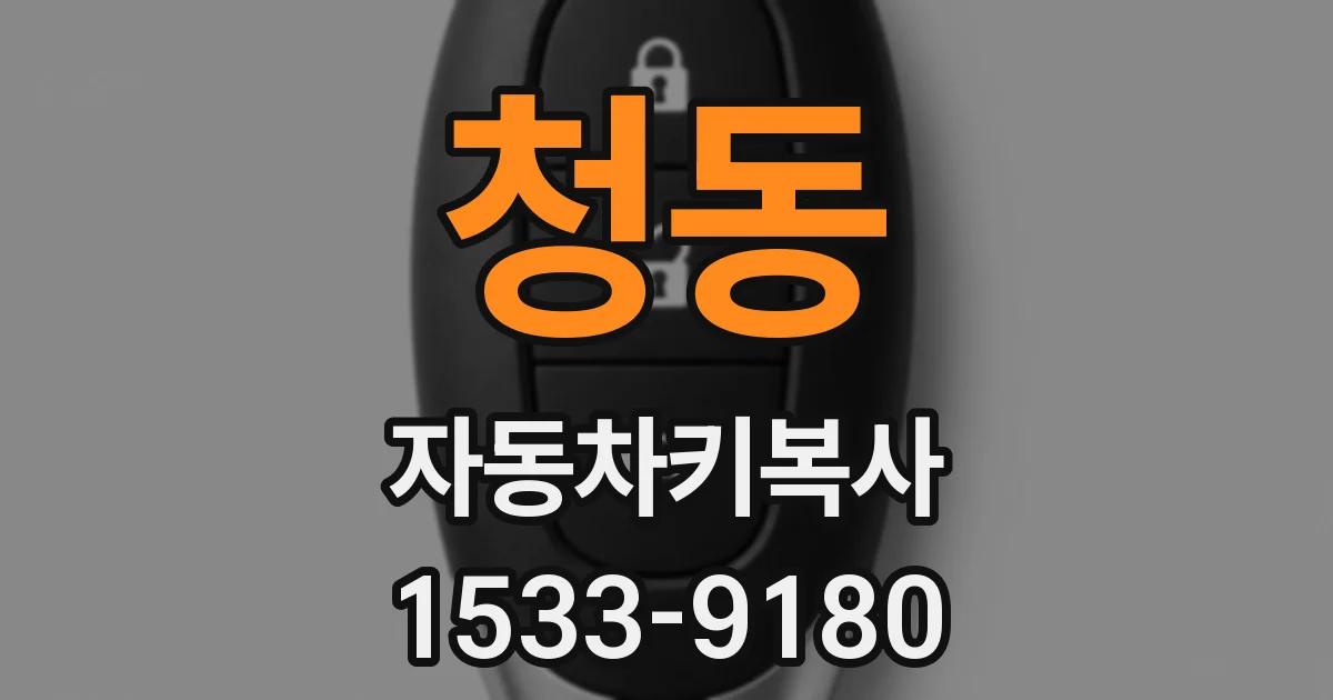 청동 자동차키복사