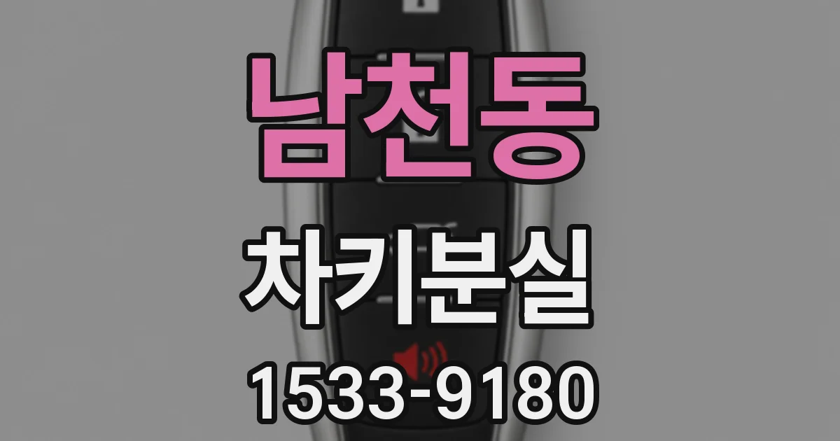 남천동 차키분실