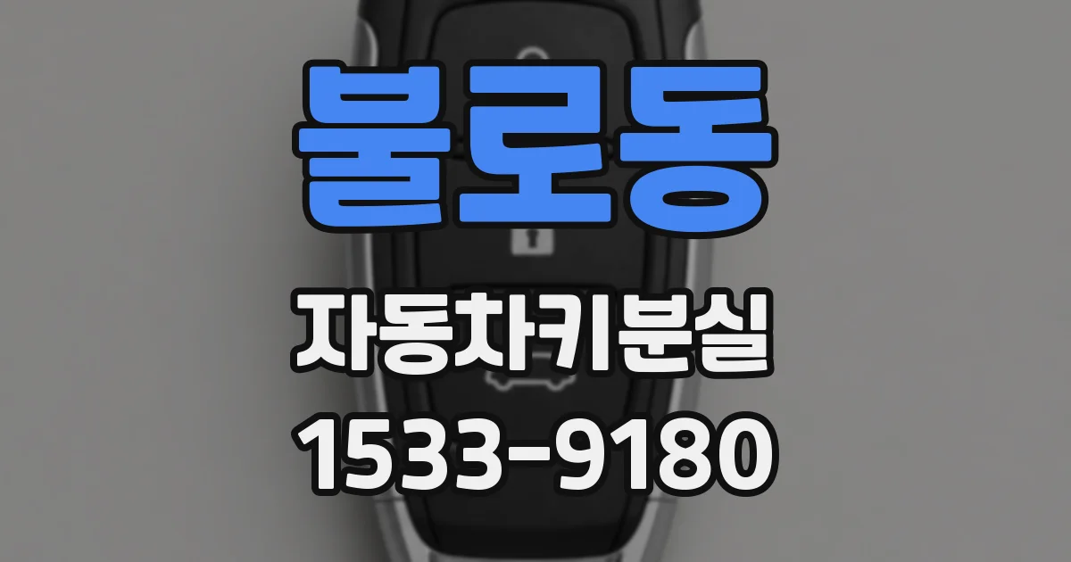 불로동 자동차키분실