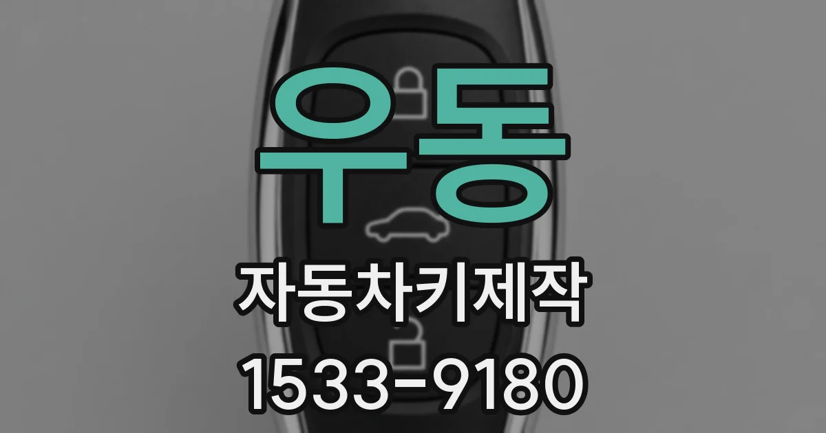 우동 자동차키제작