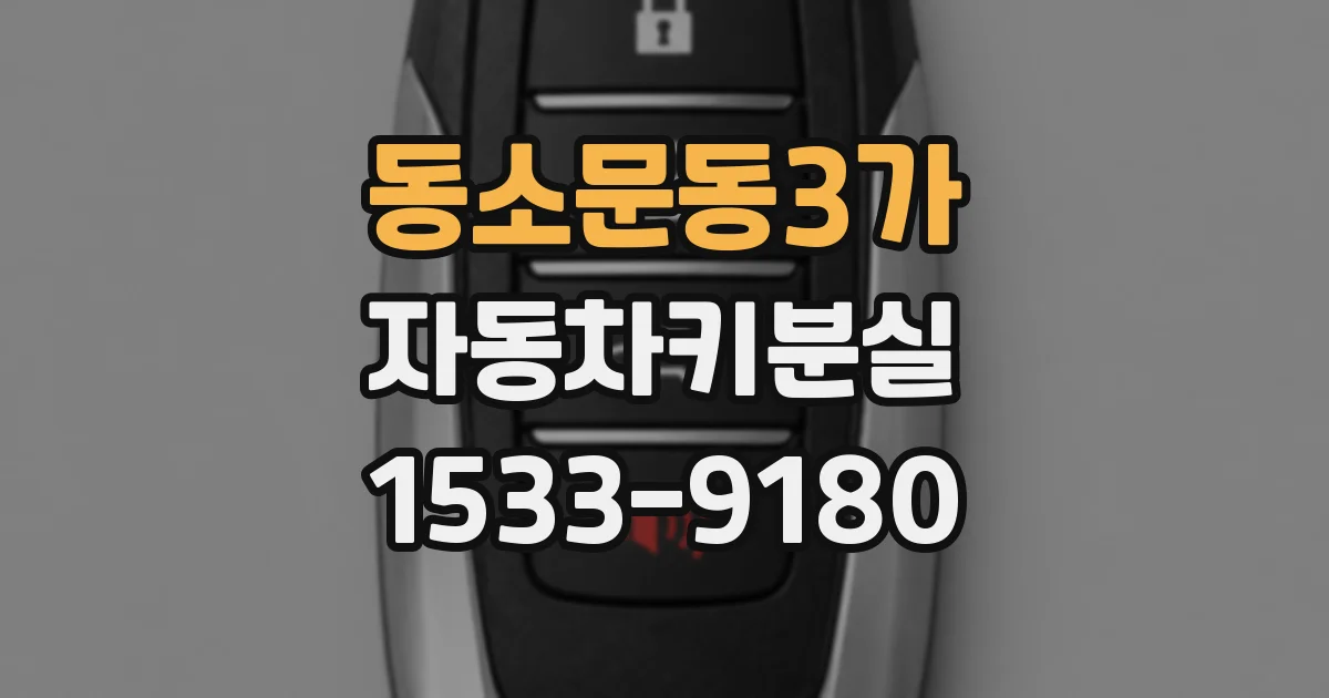 동소문동3가 자동차키분실