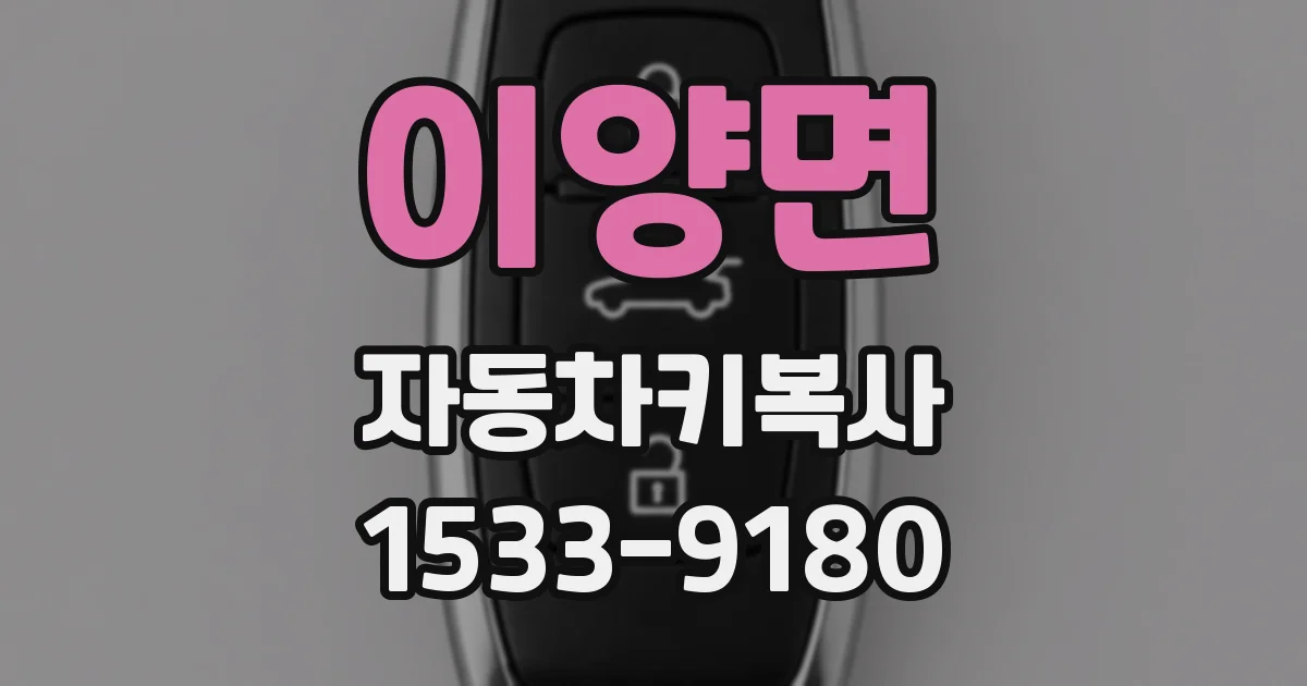 이양면 자동차키복사