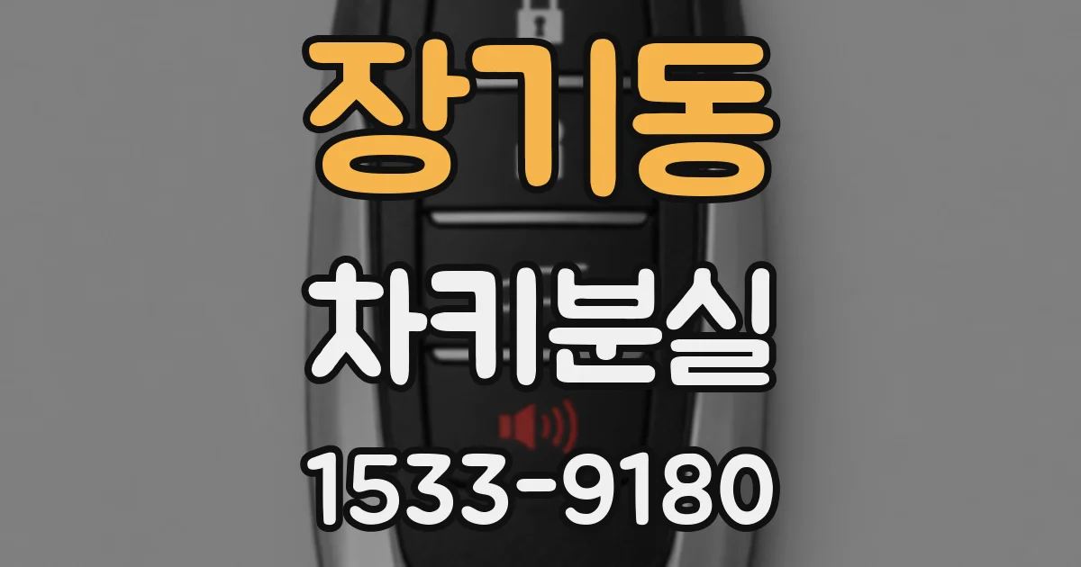 장기동 차키분실