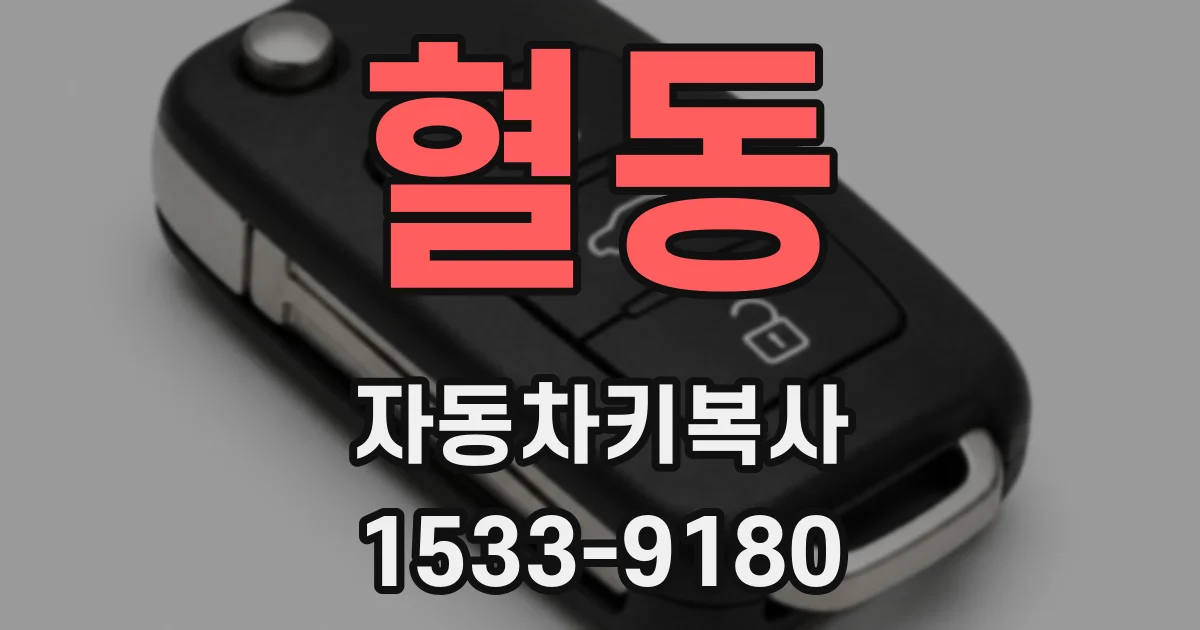 혈동 자동차키복사