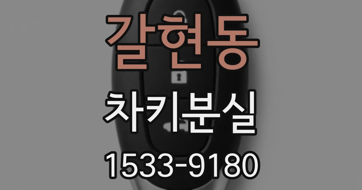 갈현동 차키분실