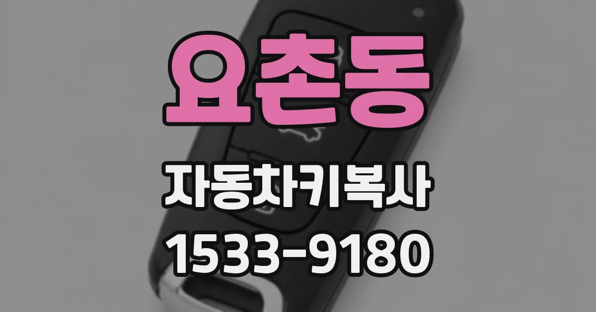 요촌동 자동차키복사