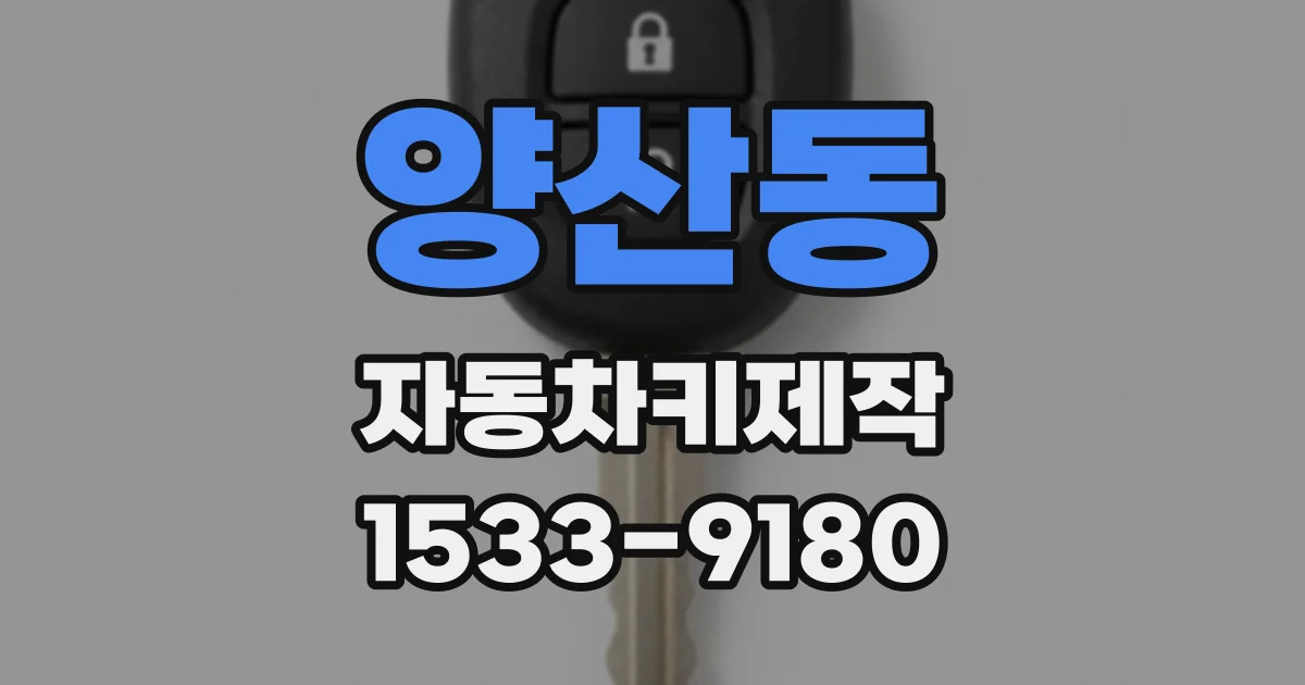 양산동 자동차키제작
