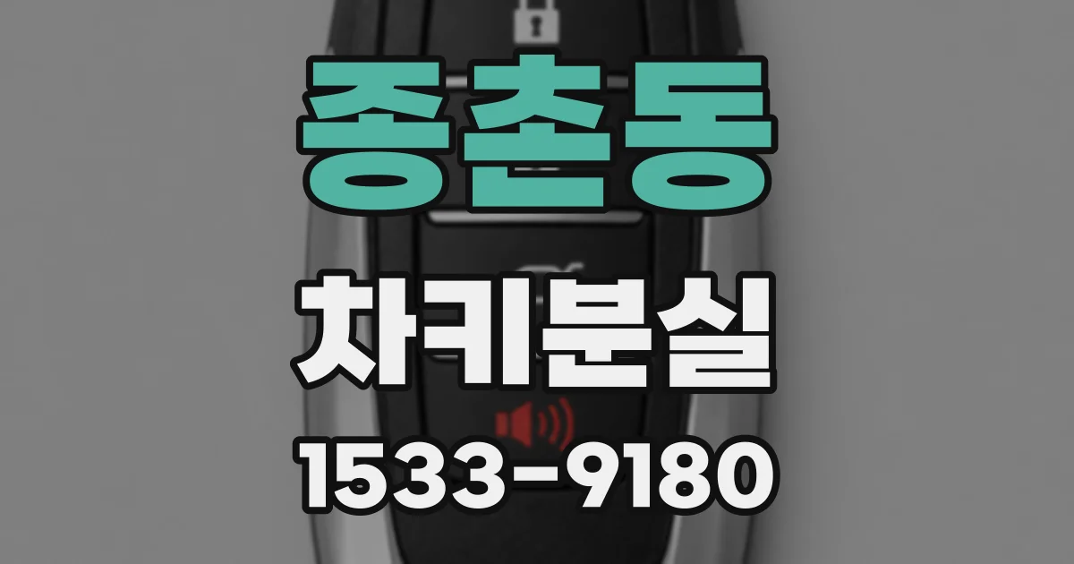 종촌동 차키분실