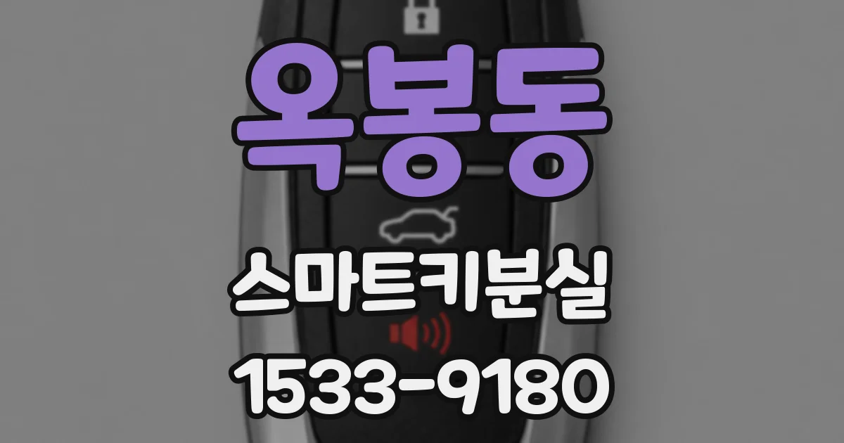 옥봉동 스마트키분실