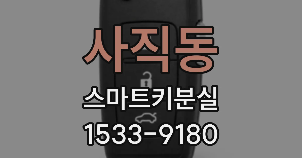 사직동 스마트키분실
