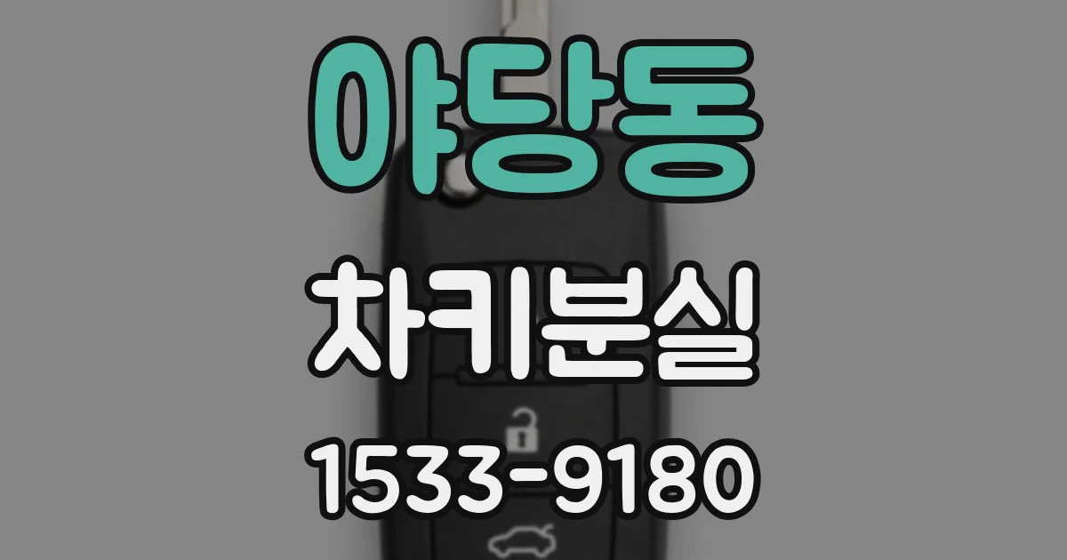 야당동 차키분실