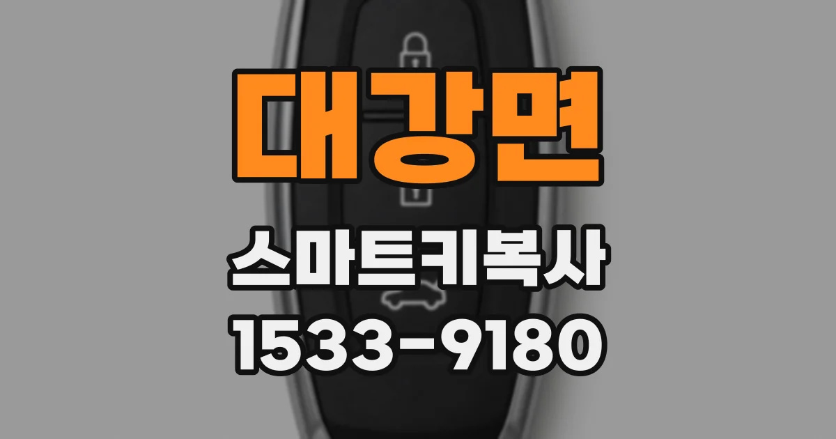 대강면 스마트키복사