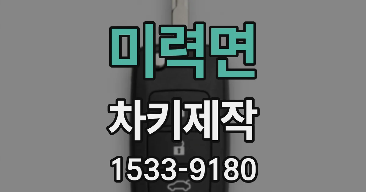 미력면 차키제작
