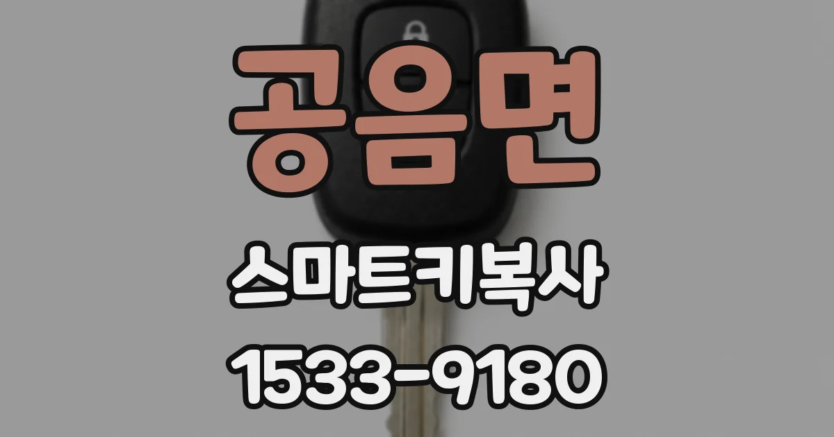 공음면 스마트키복사