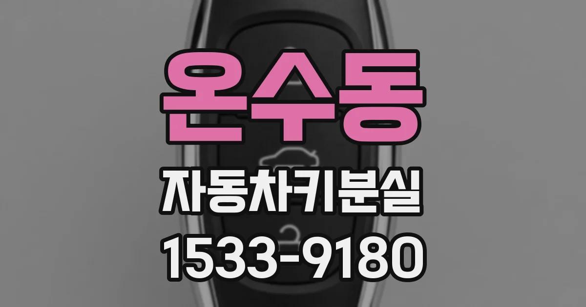 온수동 자동차키분실