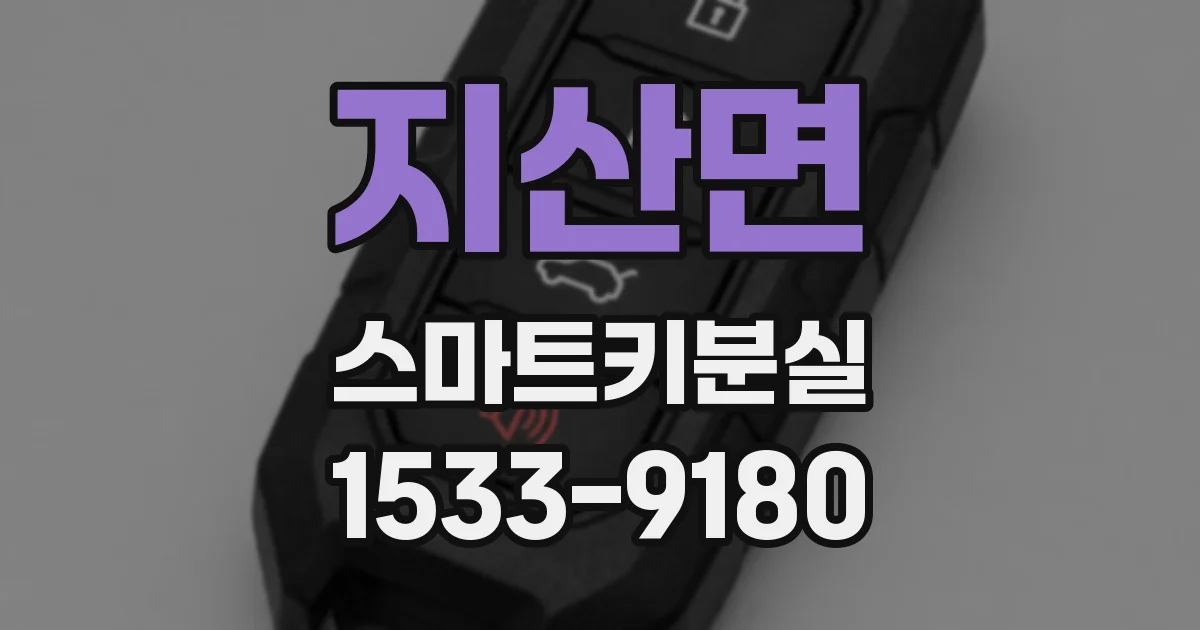 지산면 스마트키분실