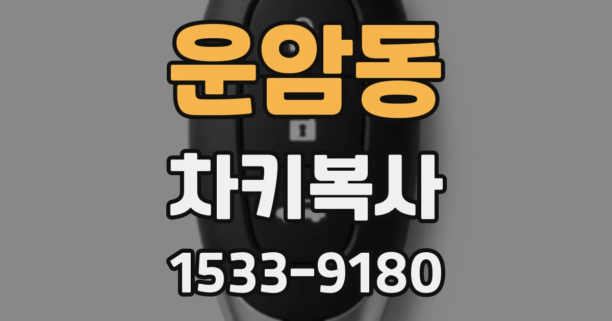 운암동 차키복사