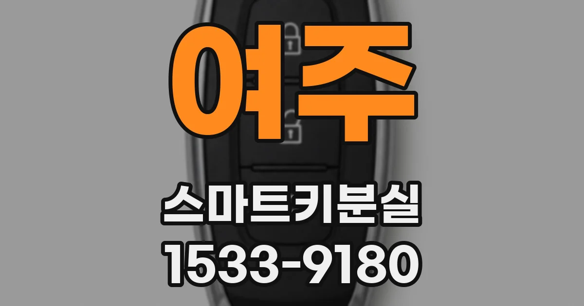 여주 스마트키분실
