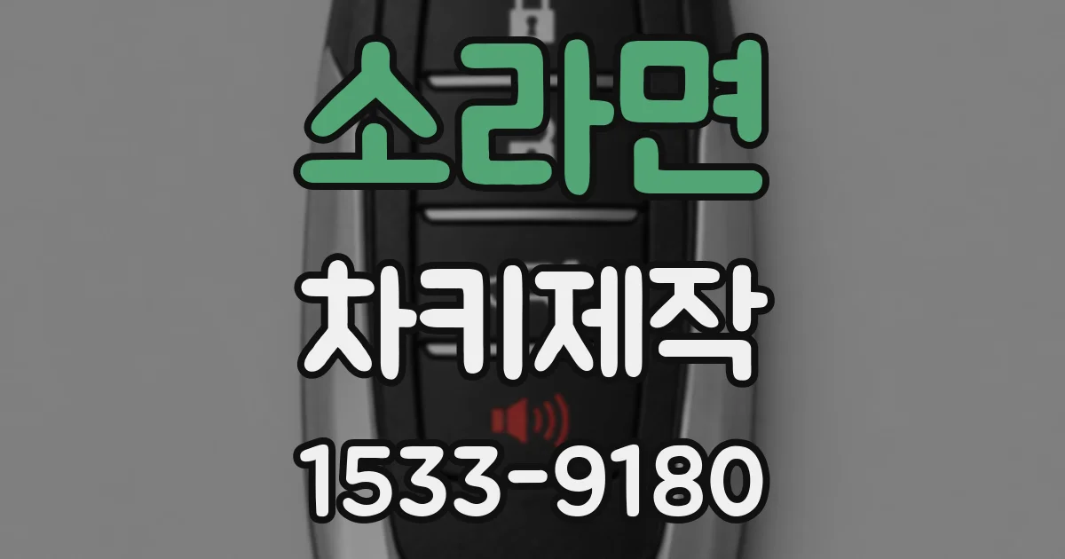 소라면 차키제작