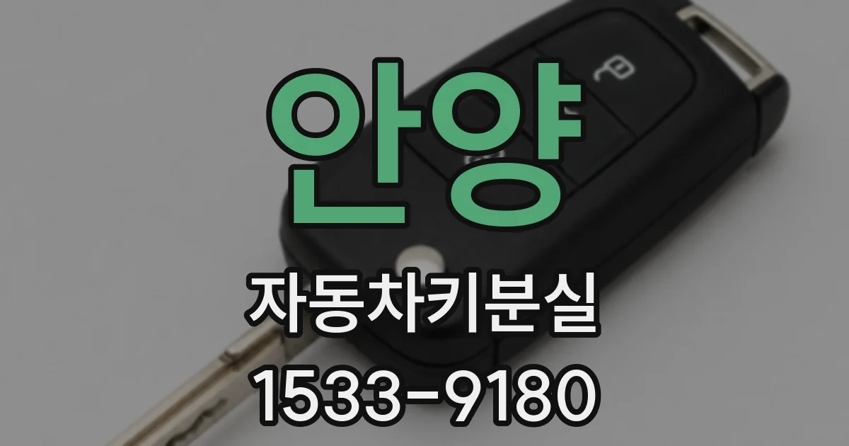 안양 자동차키분실