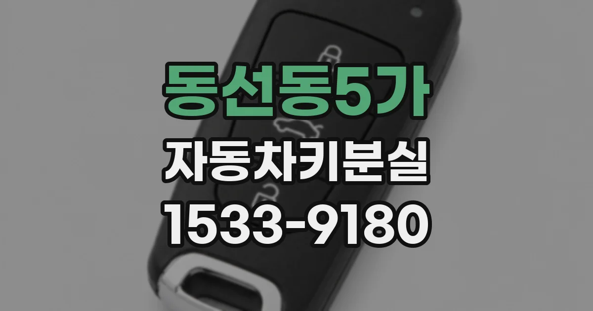 동선동5가 자동차키분실