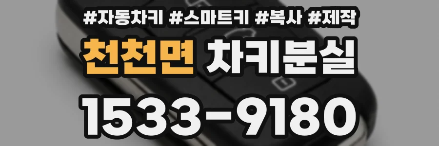 천천면 차키분실