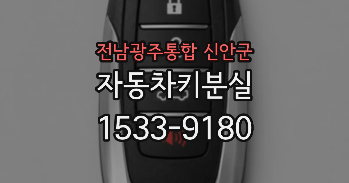 전남광주통합 신안군 자동차키분실