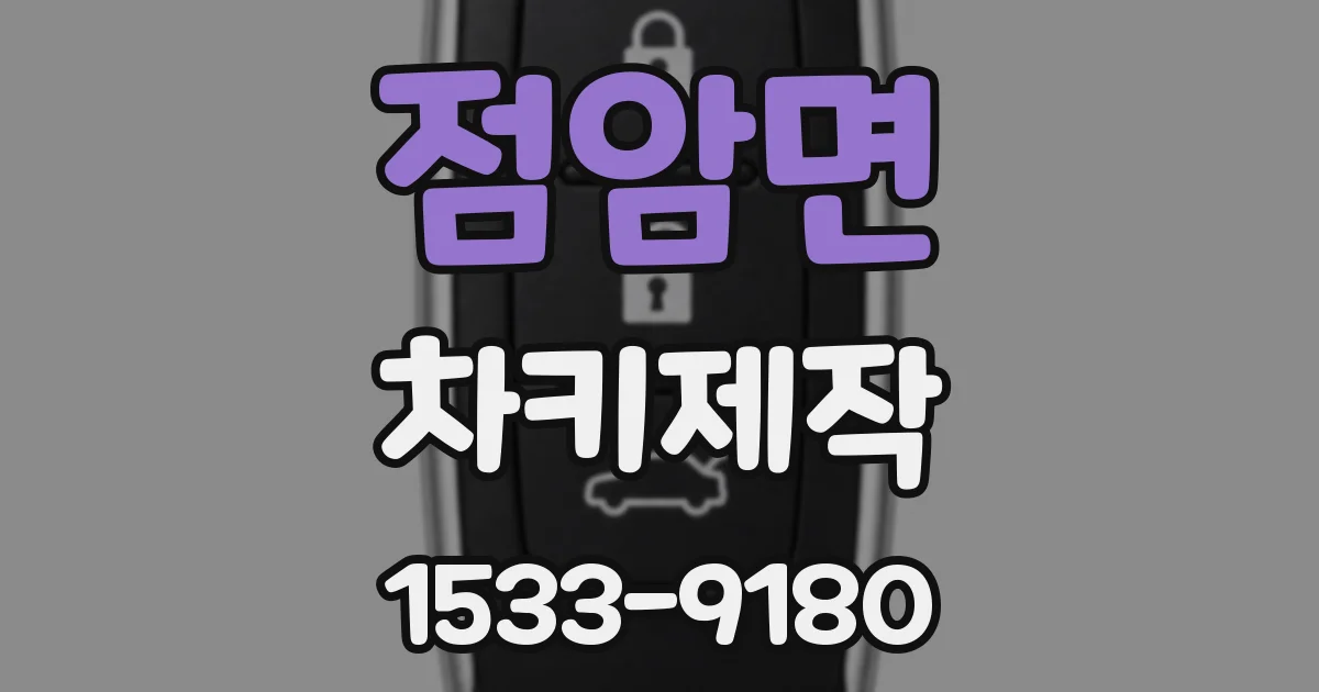 점암면 차키제작