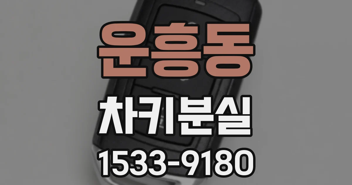 운흥동 차키분실