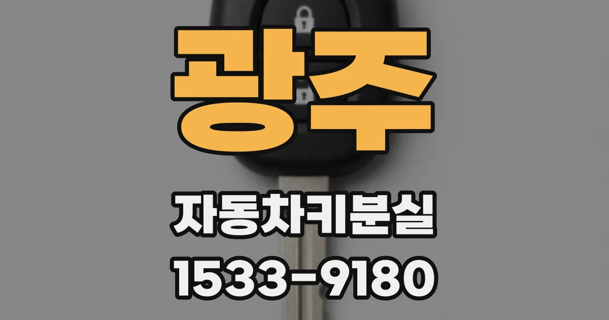 광주 자동차키분실