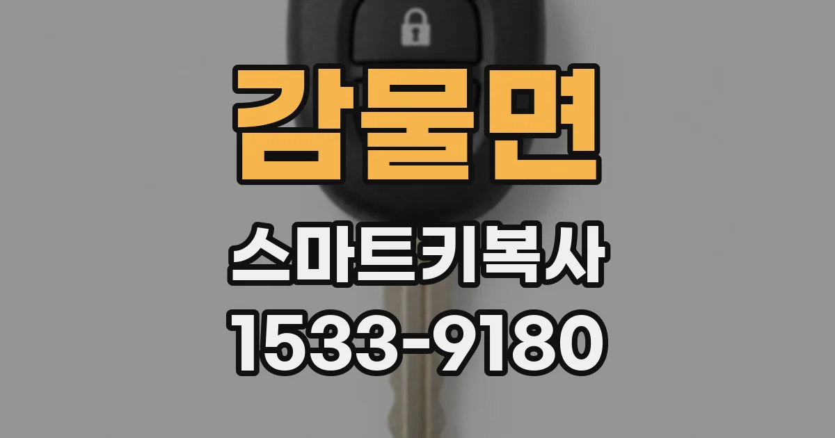 감물면 스마트키복사