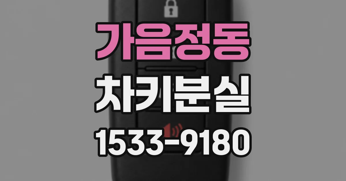가음정동 차키분실