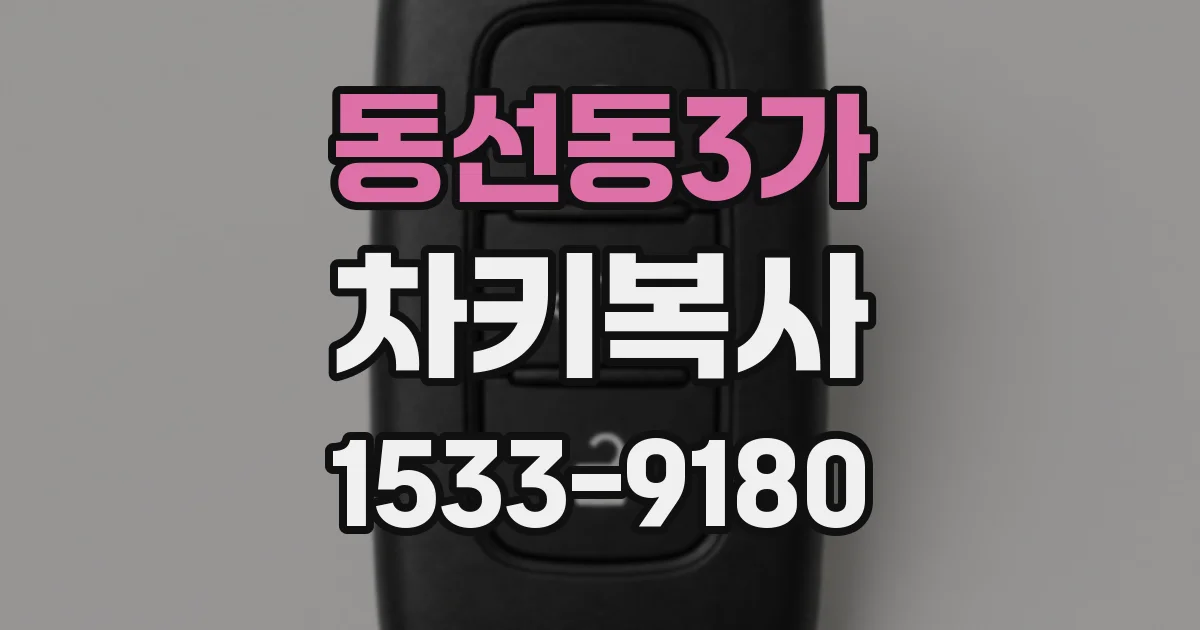 동선동3가 차키복사