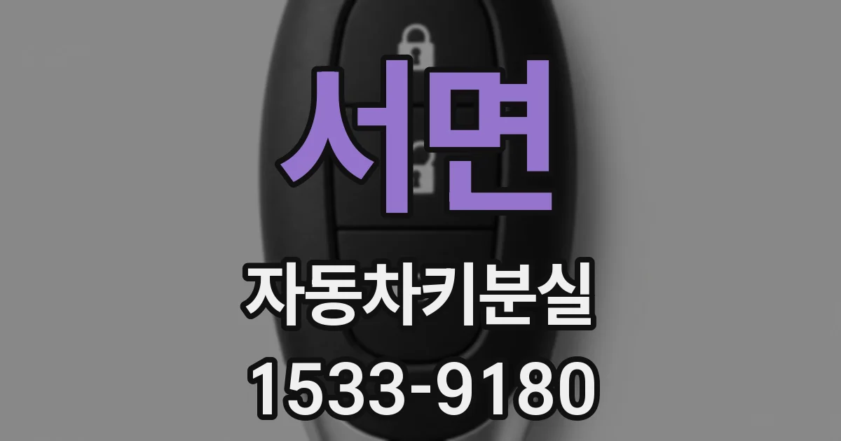 서면 자동차키분실
