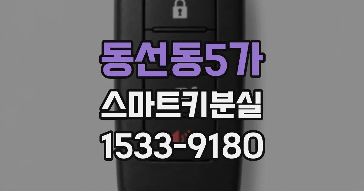 동선동5가 스마트키분실