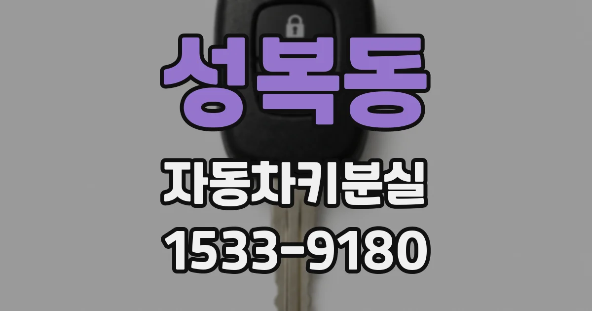 성복동 자동차키분실