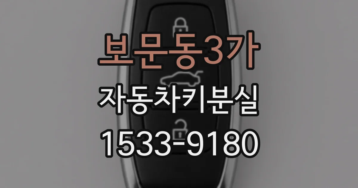 보문동3가 자동차키분실