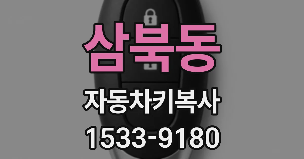 삼북동 자동차키복사