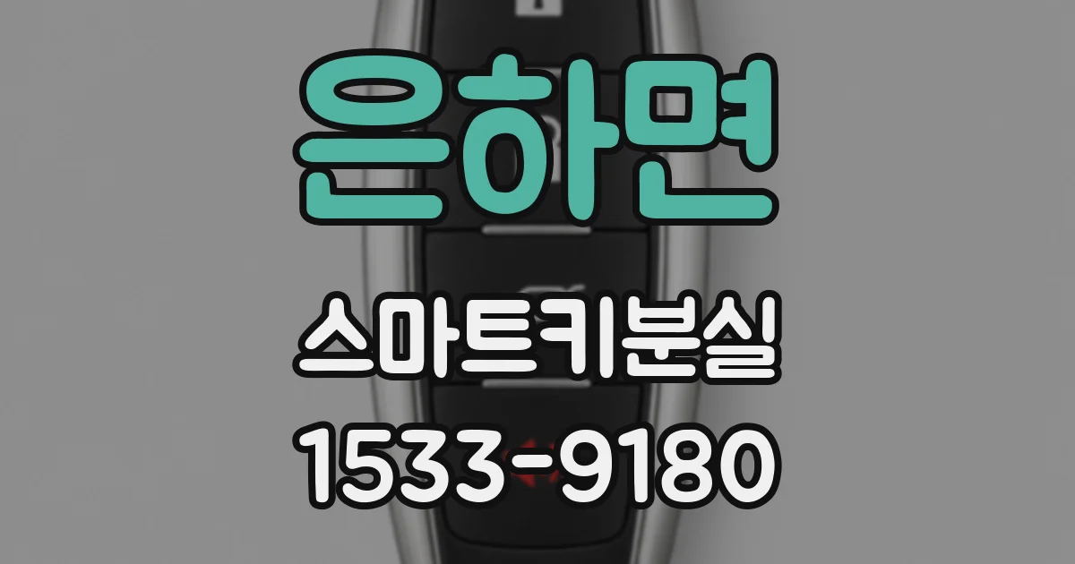 은하면 스마트키분실