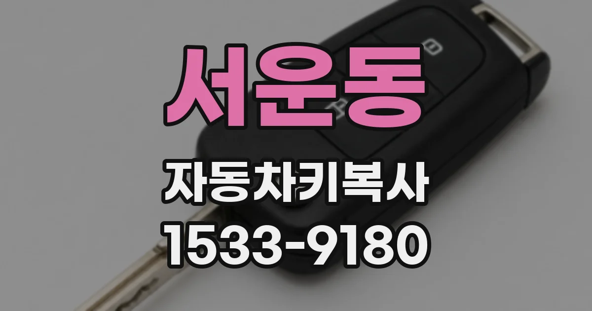서운동 자동차키복사