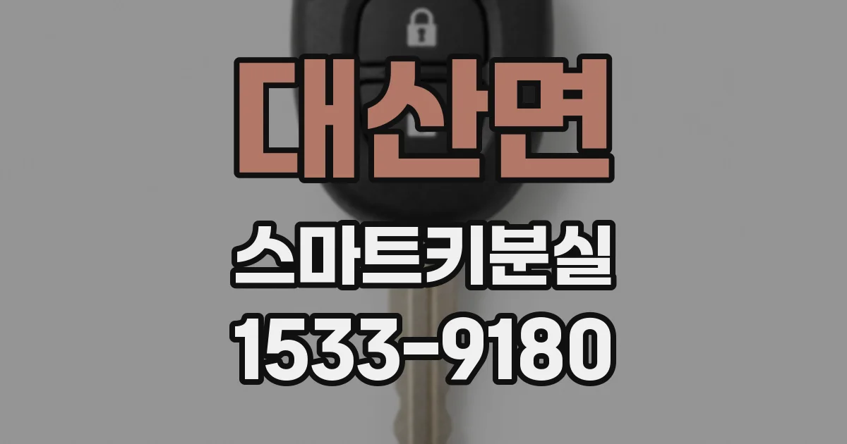 대산면 스마트키분실