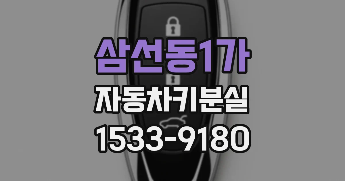 삼선동1가 자동차키분실