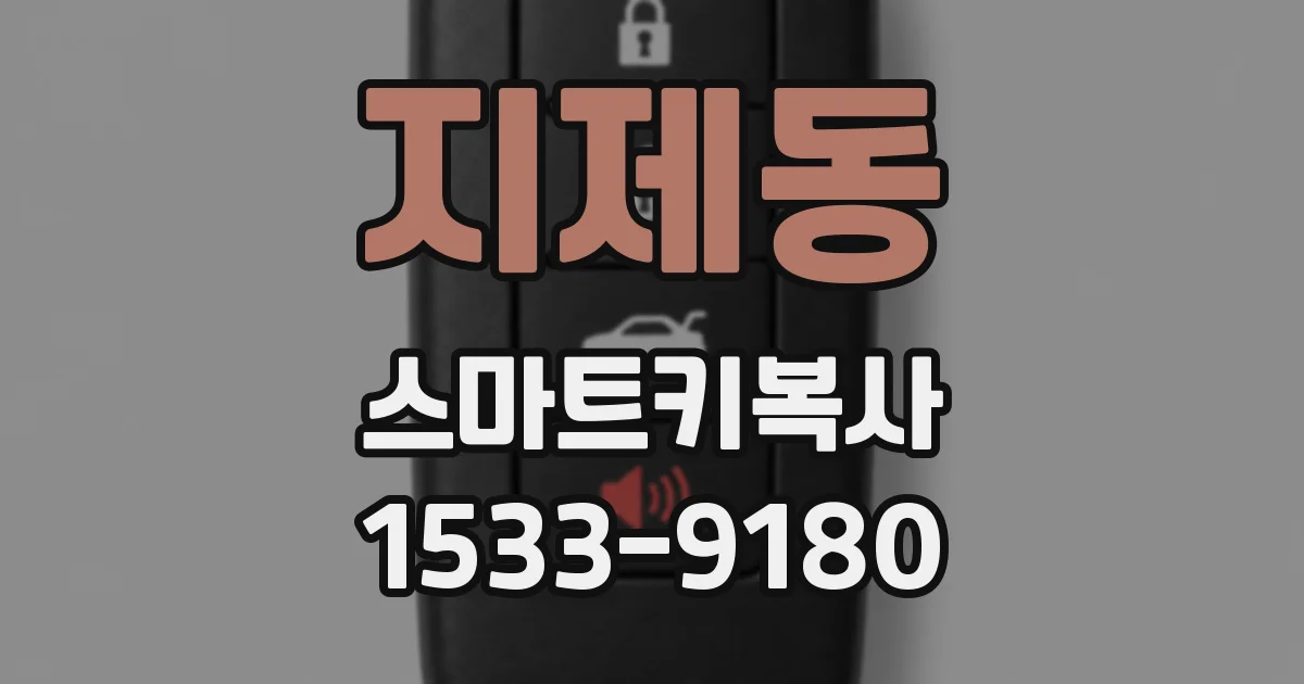 지제동 스마트키복사