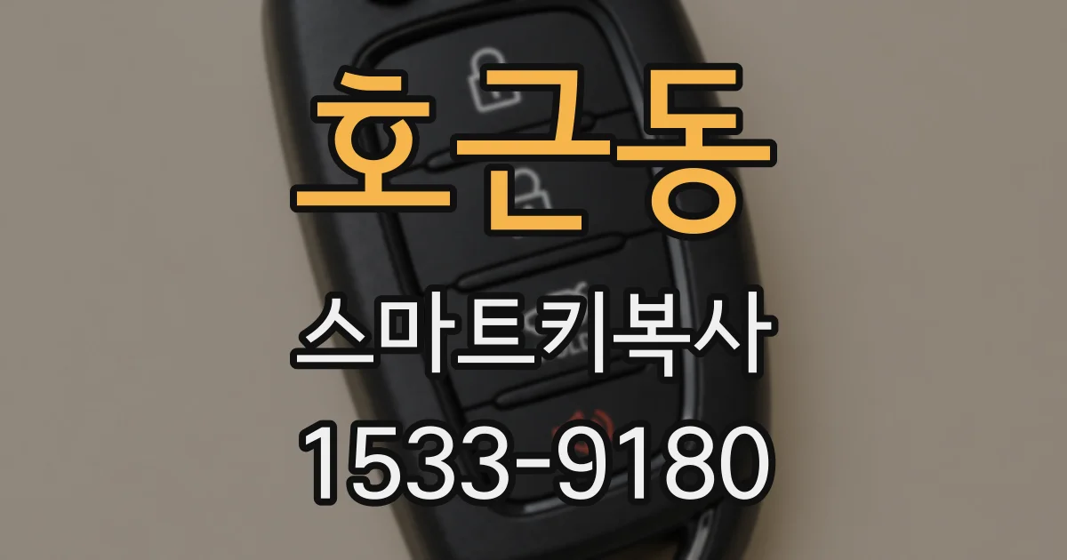 호근동 스마트키복사