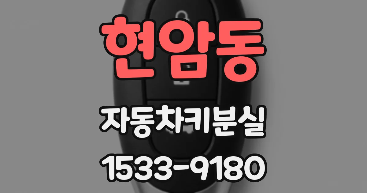 현암동 자동차키분실